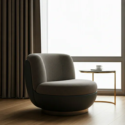 Poltrona di design accanto a una finestra luminosa – soggiorno La Sosta Pisa